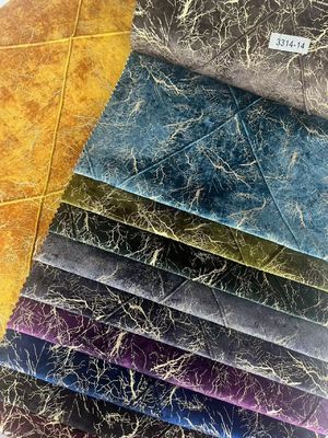 Holland Metallic Foil Print Fabric Customized Color For Sofa Home Decoration