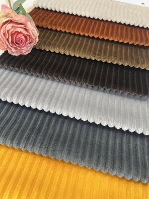 100%Polyester corduroy sofa fabric strip new knitted velvet hometextile fabric for sofa