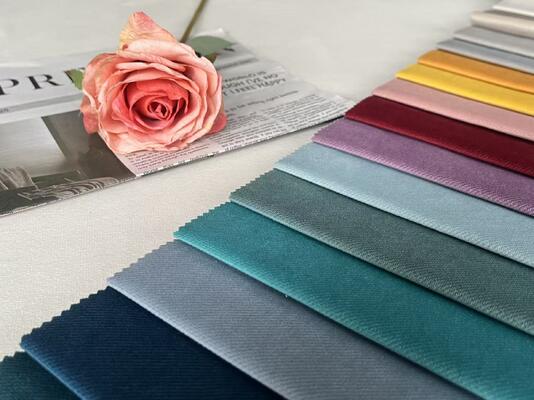 100%Polyester knitted home textile fabric for sofa dyed plain velvet fabric for home decoration